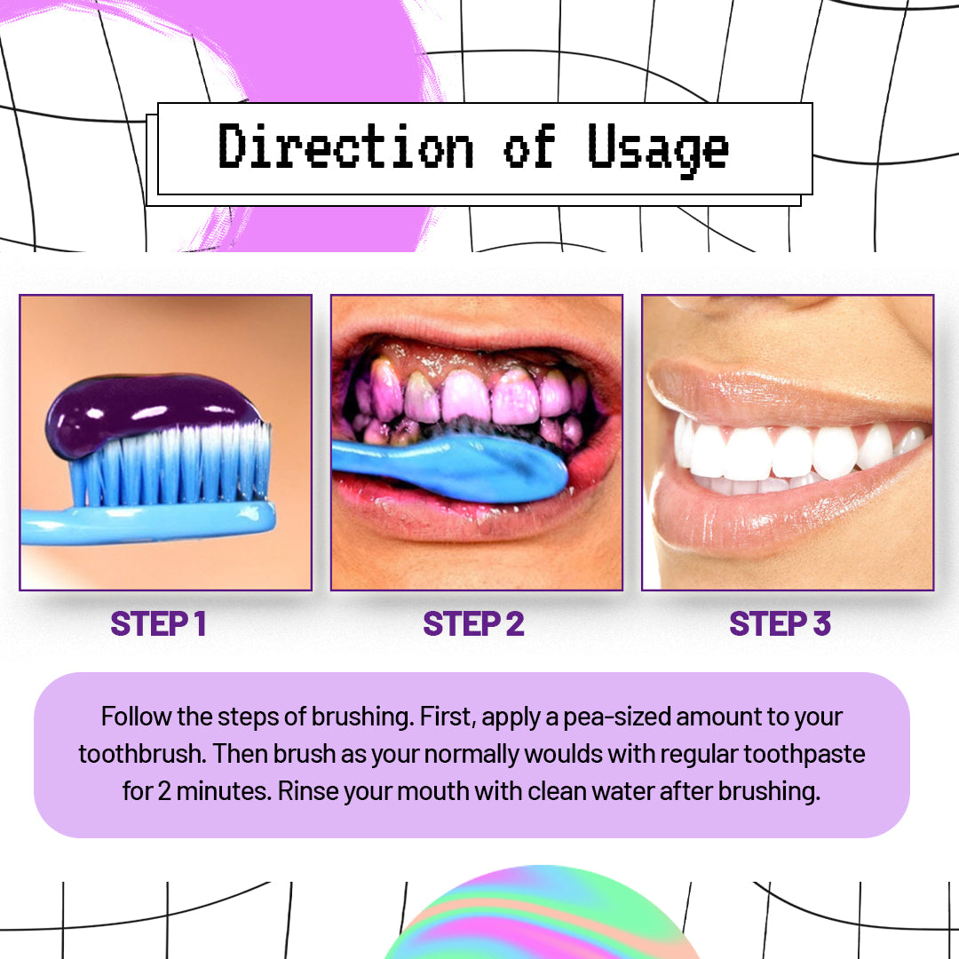 LIMETOW™ Color-Correcting Purple Mousse Toothpaste