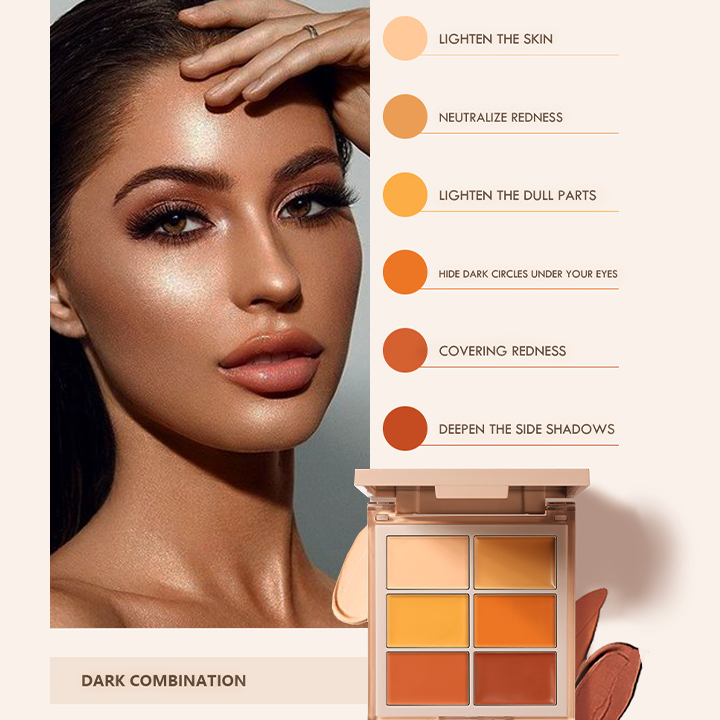LIMETOW™ Six-Color Concealer Palette