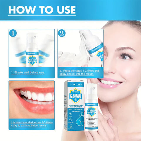 LIMETOW™ Herbal Brightening Oral Repair Foam