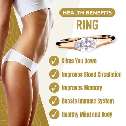 (Last Day of Sale-Up to 80% OFF!) Magnetology Lymphvity Therapy Titanium ION Diamond Ring