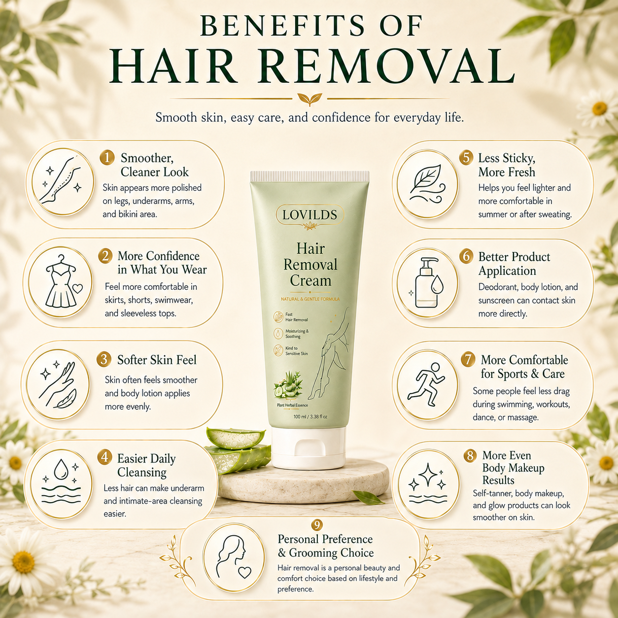 Lumivona | LOVILDS Hair Removal Cream for All Women & Men
