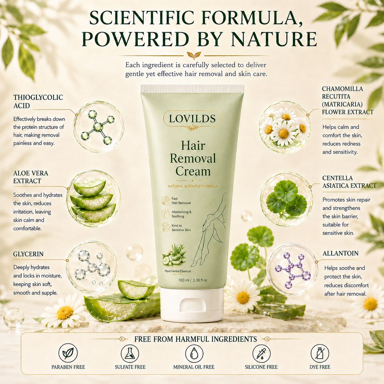 Lumivona | LOVILDS Hair Removal Cream for All Women & Men
