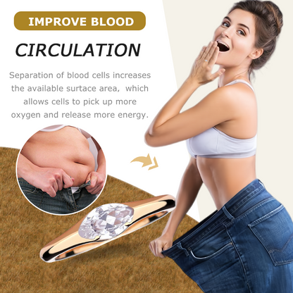 (Last Day of Sale-Up to 80% OFF!) Magnetology Lymphvity Therapy Titanium ION Diamond Ring
