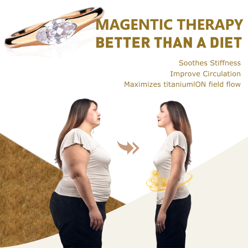 (Last Day of Sale-Up to 80% OFF!) Magnetology Lymphvity Therapy Titanium ION Diamond Ring