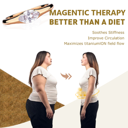 (Last Day of Sale-Up to 80% OFF!) Magnetology Lymphvity Therapy Titanium ION Diamond Ring