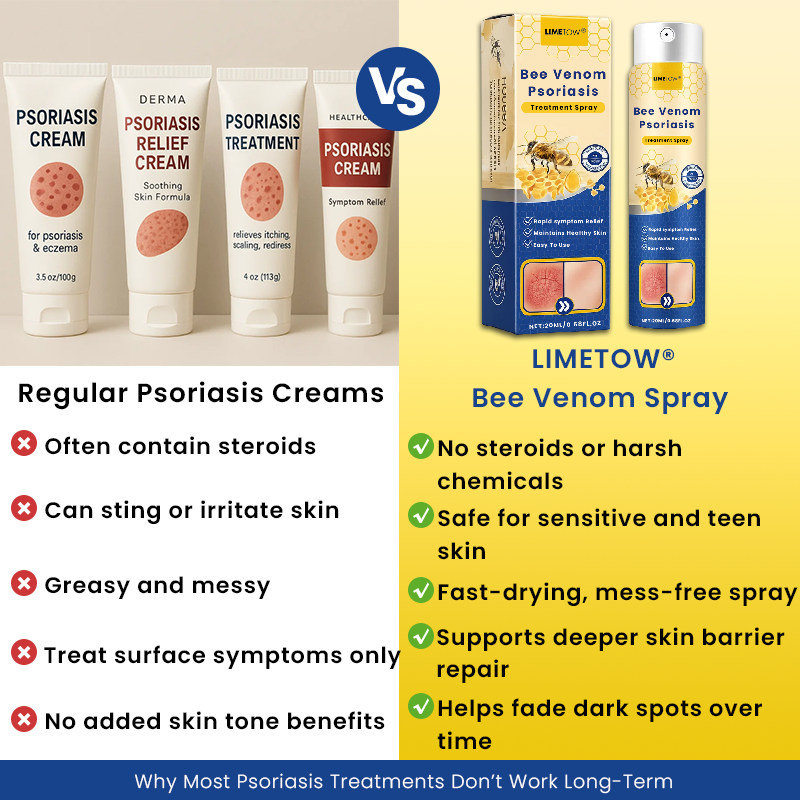Official Store： LIMETOW® Bee Venom Psoriasis Treatment Spray