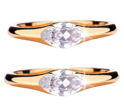 (Last Day of Sale-Up to 80% OFF!) Magnetology Lymphvity Therapy Titanium ION Diamond Ring