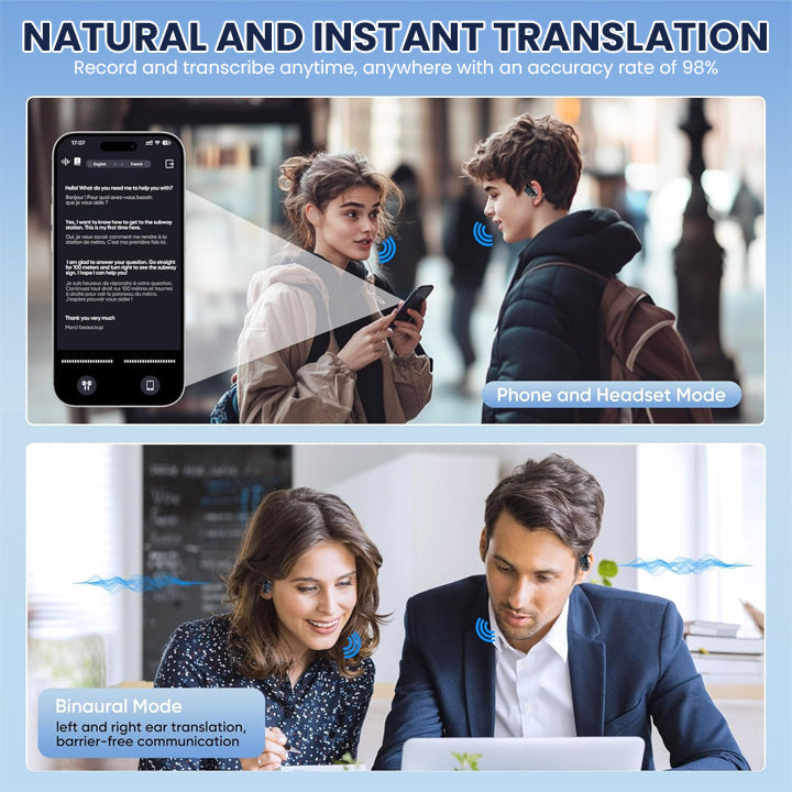 [Official Store Made and Delivered in USA] LIMETOW™ AI Translator Earbuds ✅Get real-time translations in 144 languages👍🏻 99.9% Accuracy