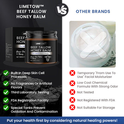 LIMETOW™ Beef Tallow Honey Balm