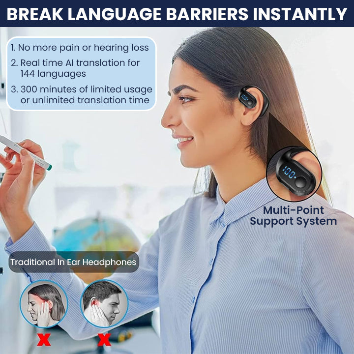 [Official Store Made and Delivered in USA] LIMETOW™ AI Translator Earbuds ✅Get real-time translations in 144 languages👍🏻 99.9% Accuracy