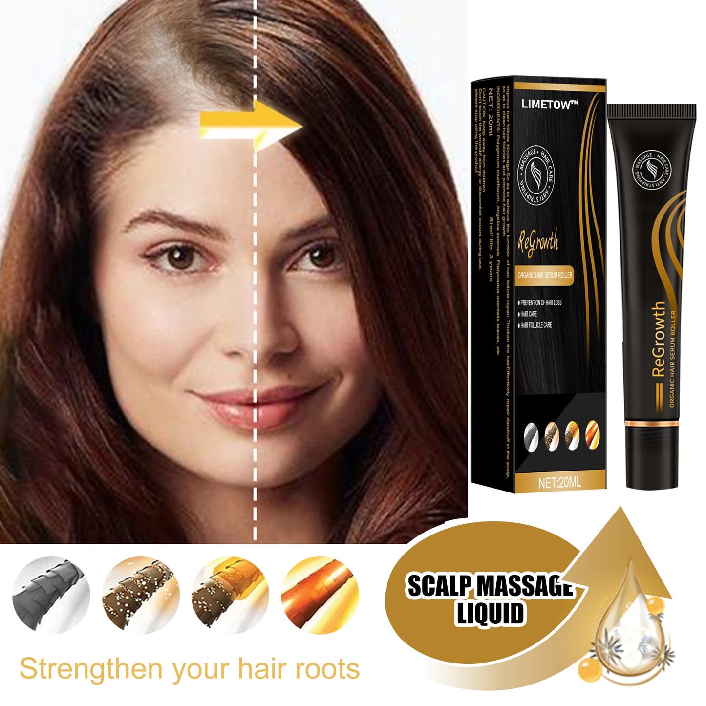 LIMETOW™ ORGANIC HAIR SERUM ROLLER (BUY 2 GET 1 FREE)